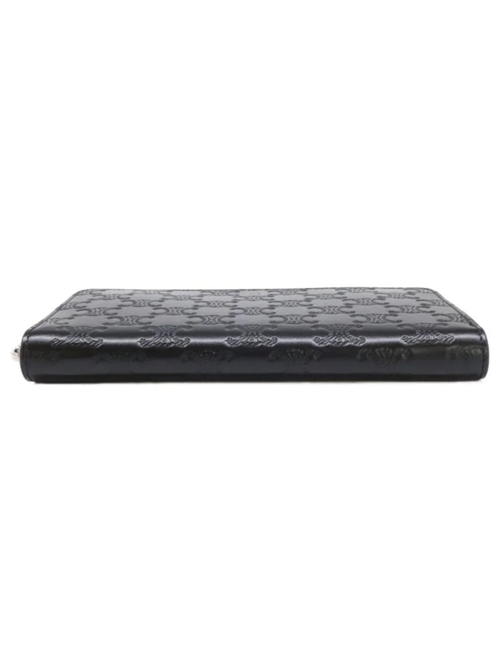 Celine Large Zip Wallet Triomphe Embossed Calfskin